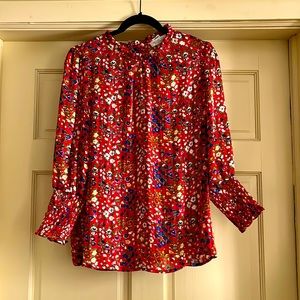 Red Patterned Dress Top, Rachel Zoe